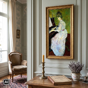 Poster Marguerite Gachet au piano par Vincent van Gogh
