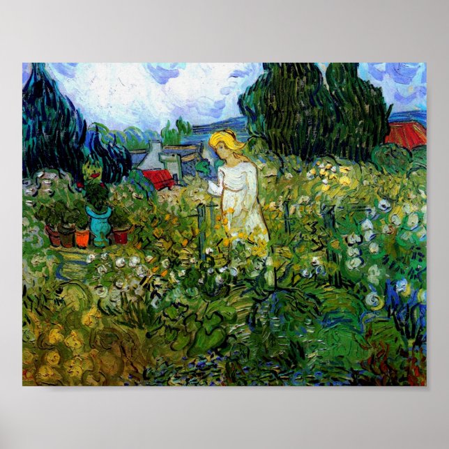 Poster Marguerite Gachet in Garden Van Gogh Art (Devant)