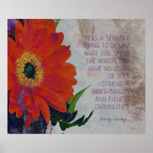 Poster Marguerite orange et Intérieur-Beauté de Gerbera