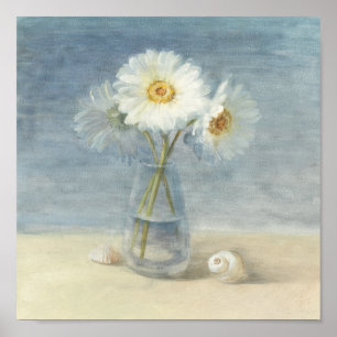 Poster Marguerites et coquilles