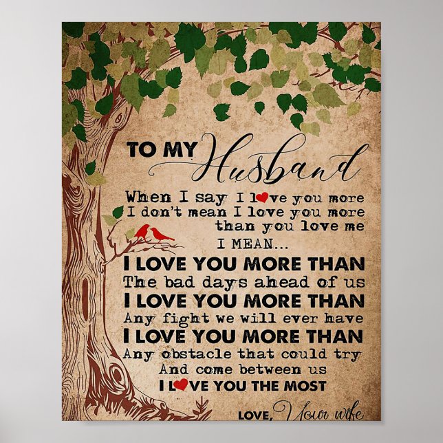 Poster Mari À Mon Mari Je T'Aime Plus (Devant)