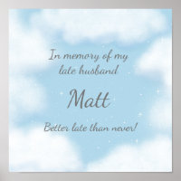 "Mari mieux tard que jamais" Drôle de personnalisa