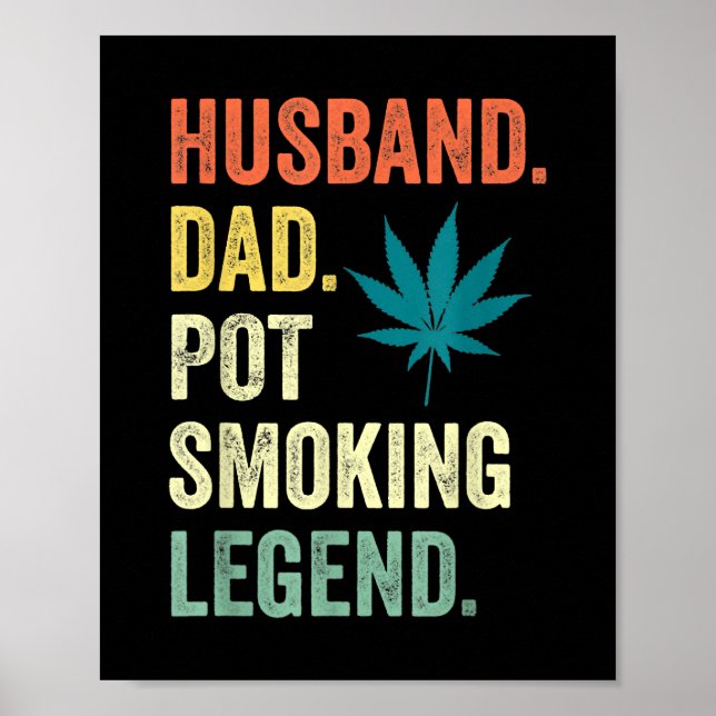 Poster Mari Papa Pot Fumer Légende Mauvaise herbe Papa Fu (Devant)