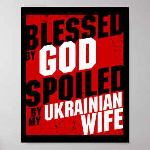 Poster Mari ukrainienne bénie par les hommes Épouse ukrai