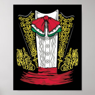 Poster Mariachi Charro Costume Mexicain Pour Dia De Los M