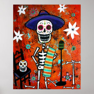 POSTER MARIACHI DIA DE LOS MUERTOS