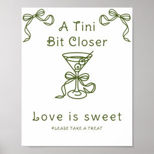 Poster Mariage à thème Martini L'amour est doux, prenez u