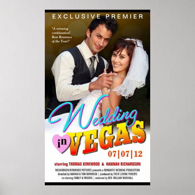 Poster Mariage à Vegas - Modèle photo d'affiche de cinéma (Devant)