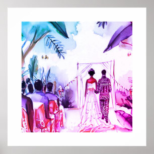 Poster Mariage afro-américain