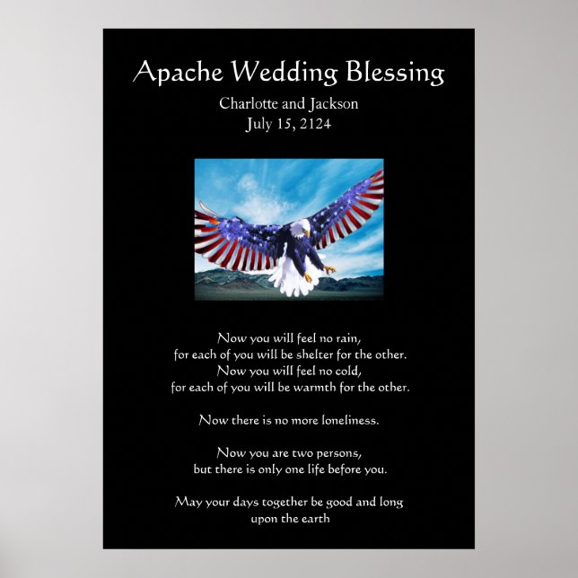Poster Mariage Apache Bénédiction Aigle 3 (Devant)