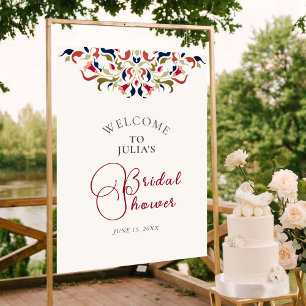 Poster Mariage Artistique Botanique Floral Paisley de Lux