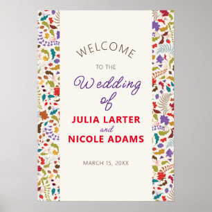 Poster Mariage au Jardin de Fleurs Exotiques de Wild Rose