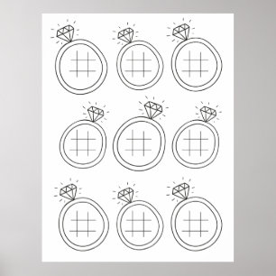 Poster Mariage Bague Tic Tac Toe Télécharger la page d'ac