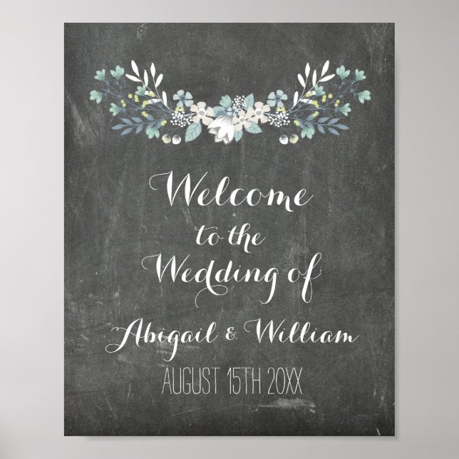 Poster Mariage Bienvenue Panneau personnalisé Panneau de  (Devant)
