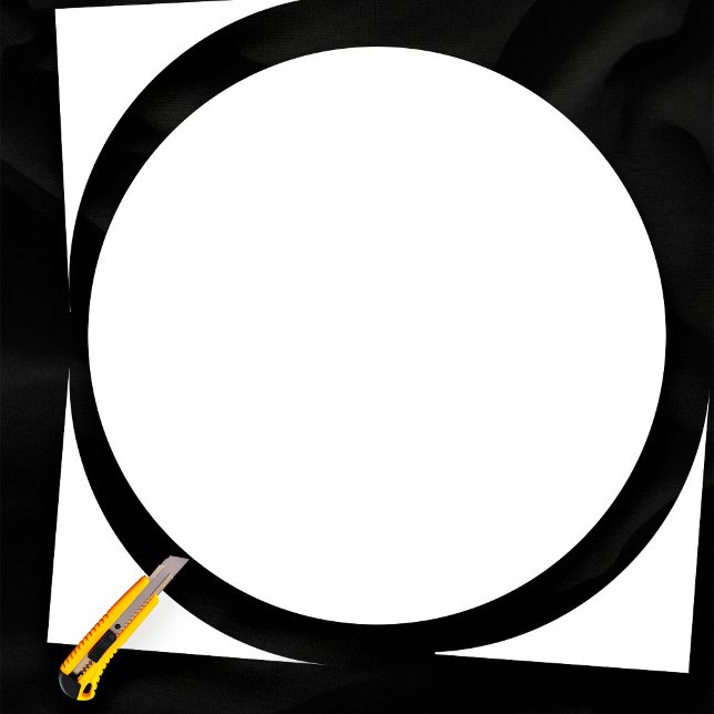 Poster Mariage blanc clair Modèle circulaire de 24 pouces (24" circle plain white blank wedding poster)