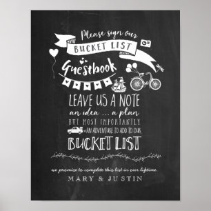 Poster Mariage Bucketlist Guestbook
