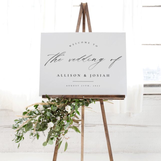 Poster Mariage budget blanc de script simple (Créateur téléchargé)