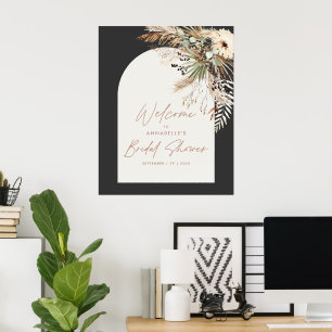 Poster Mariage budget pampas élégant moderne p