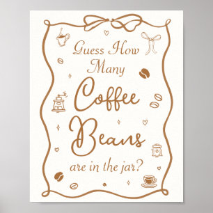 Poster Mariage Café : Combien de grains de café ?
