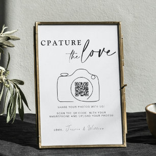 Poster Mariage Capture L'Amour   Partage de photos Code Q