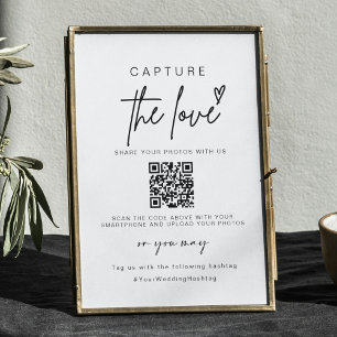 Poster Mariage Capture L'Amour Partage de photos Code Q