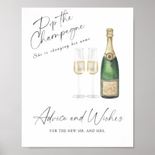 Poster Mariage champagnisé - conseils et voeux