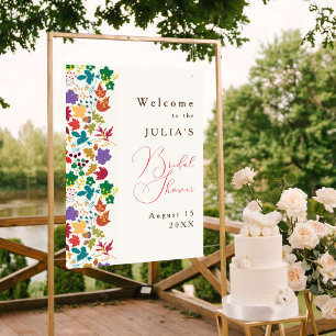 Poster Mariage Champêtre Jaune Moutarde Fleur Violette