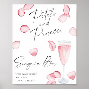 Poster Mariage civilité prosecco - bar sangria