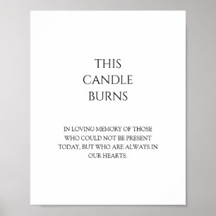 Poster Mariage classique moderne Cette bougie brûle Poste
