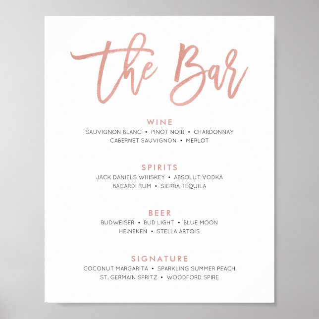 Poster Mariage Conte de Fées Moderne Panneau de Menu de B (Devant)