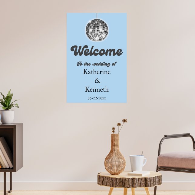Poster Mariage d'accueil Disco Balls (Salon 3)