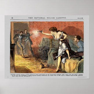 Poster Mariage d'affiche de la Gazette de la police (coul
