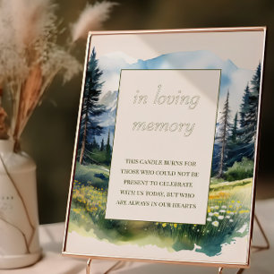 Poster Mariage d'aquarelle dans la mémoire aimée