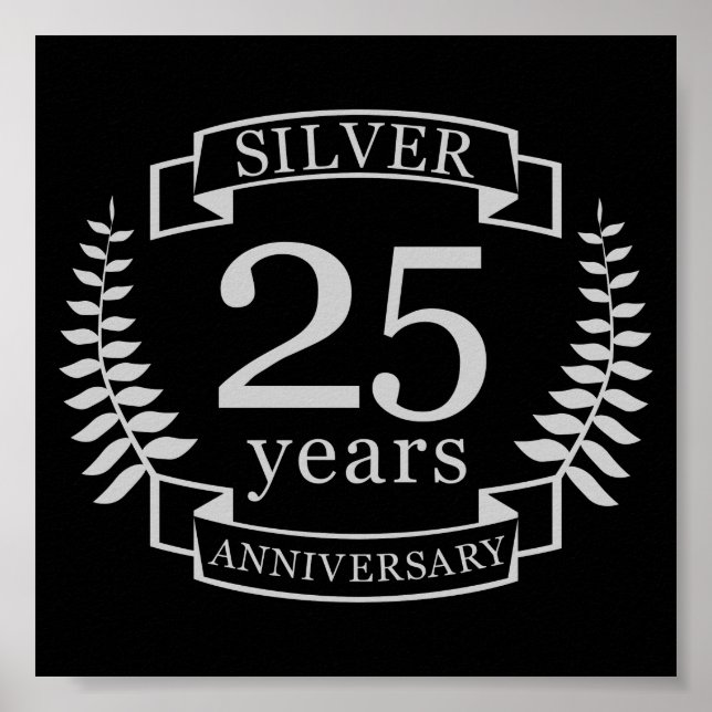 Poster Mariage d'argent 25 ans (Devant)