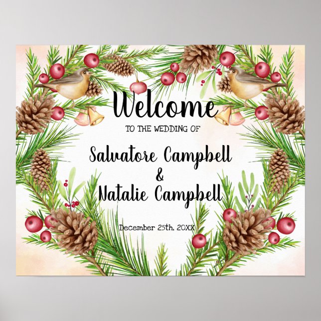 Poster Mariage de bienvenue de Noël (Devant)