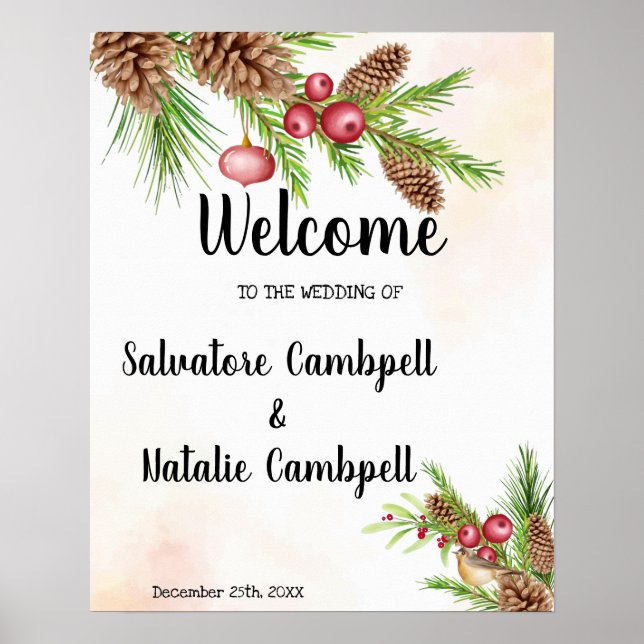 Poster Mariage de bienvenue de Noël (Devant)