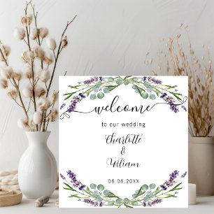 Poster Mariage de bienvenue Lavender eucalyptus