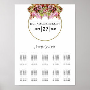 Poster Mariage de bouquet de fleurs sauvages rustiques