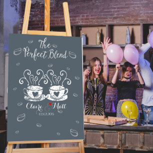 Poster Mariage de café chantant Guest Book Alternative