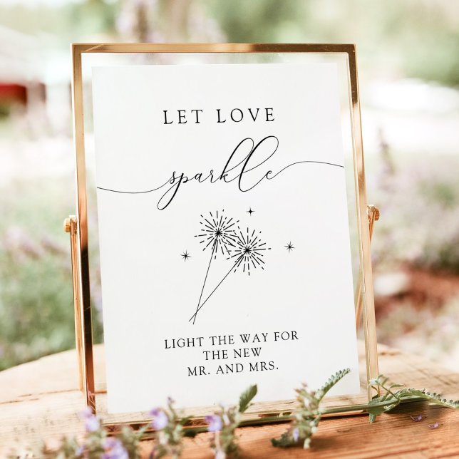 Poster MARIAGE de calligraphie ASHER Sparkler (Créateur téléchargé)