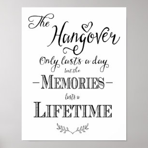 Poster Mariage de calligraphie moderne Hangover Imprimer