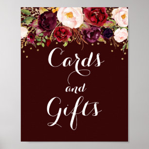 Poster Mariage De Cartes Et Cadeaux Floraux En Bourgogne 