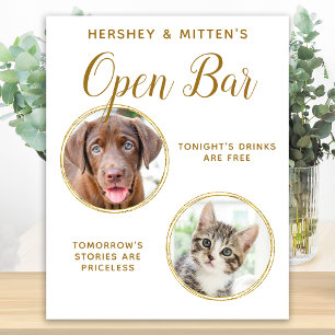 Poster Mariage de chien avec bar ouvert Photo élégante Bo