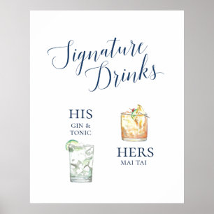 Poster Mariage de cocktails Signature
