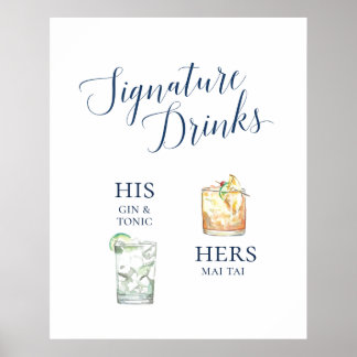 Poster Mariage de cocktails Signature