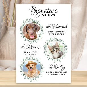Poster Mariage de compagnie Bar à chiens 3 Boissons signa