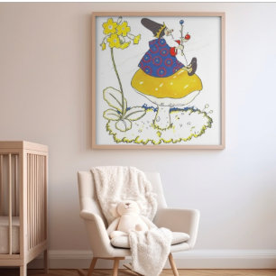 Poster Mariage de conte de fées fantaisiste vintage dans 