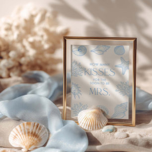 Poster Mariage de Coquillages Combien de Baisers