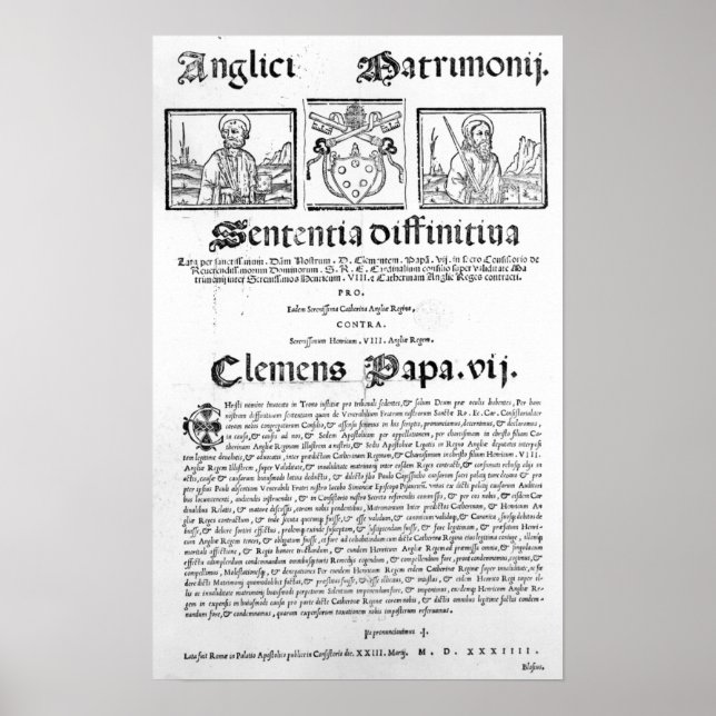 Poster Mariage de Henri VIII et Catherine d'Aragon (Devant)