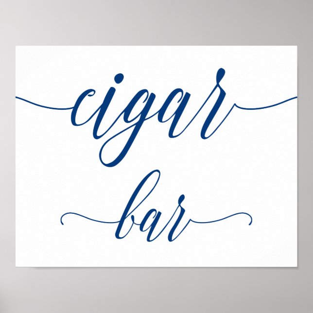 Poster Mariage de la barre de cigares Connexion Navy Blue (Devant)